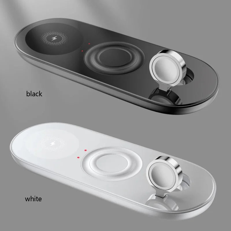 Caricabatterie Wireless 5 in 1 – Dock Station da Tavolo per Ricarica Rapida 15 W